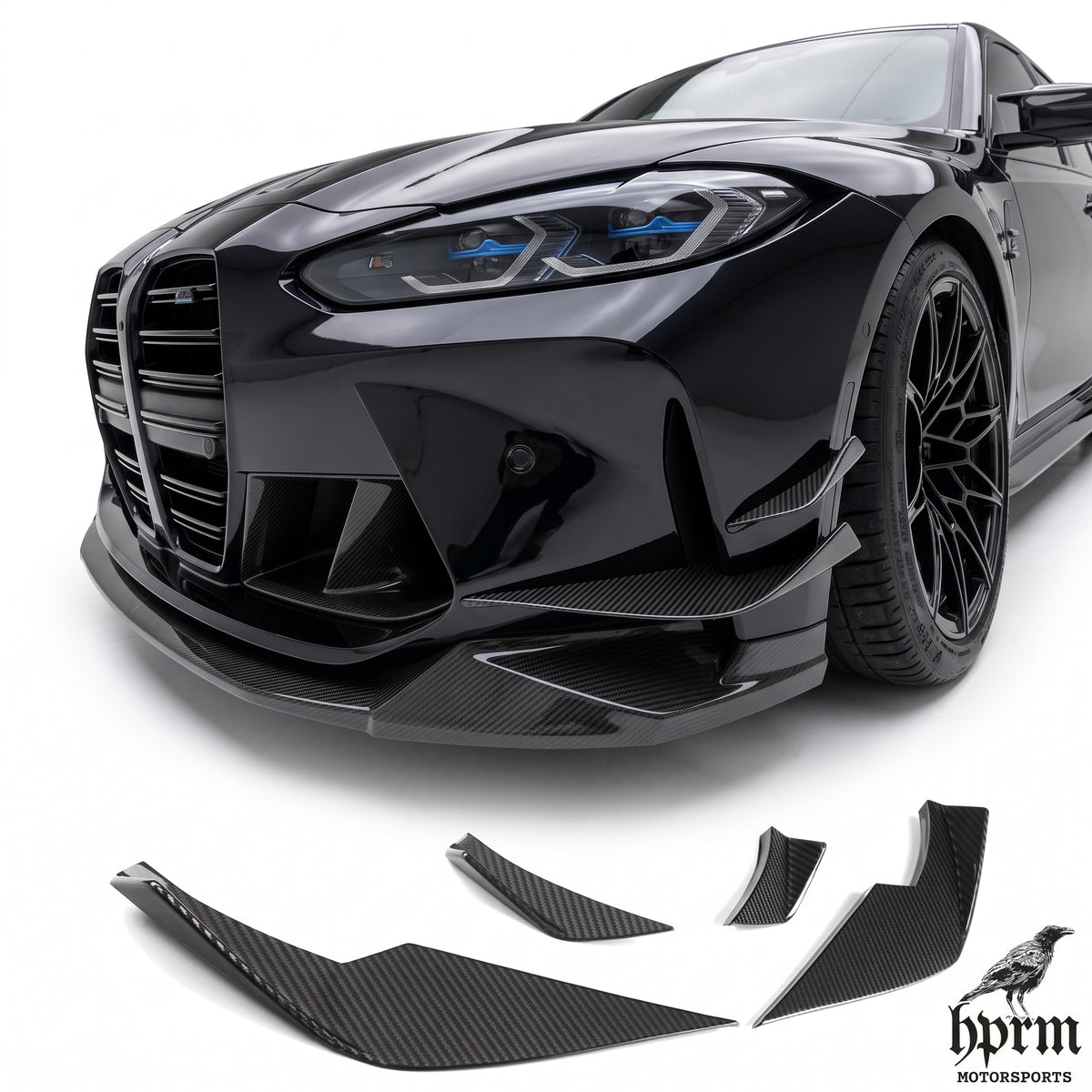 Winglet Canard Fin Set, Dry Carbon Fiber: BMW M3 / M4 (G80/G82/G83 2021-2026)