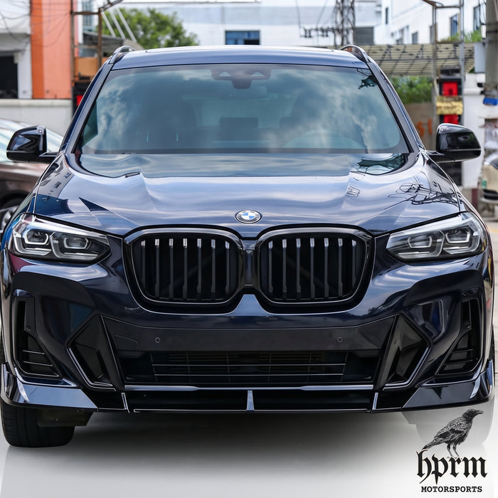 ABS Gloss Black Front Lip/Splitter For BMW X3 / X4 (G01/G02 LCI 2022+)