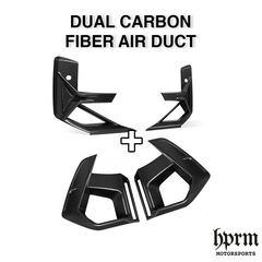 Dual Carbon Fiber Air Duct/Inlet Combo Set For BMW X3M/X4M (LCI 2022+) | DRY CARBON FIBER (Made To Order 2-4 Week Latest)