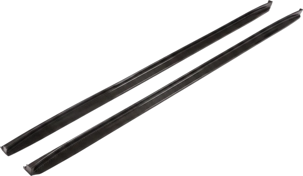 Carbon fiber side skirts, studio cut-out